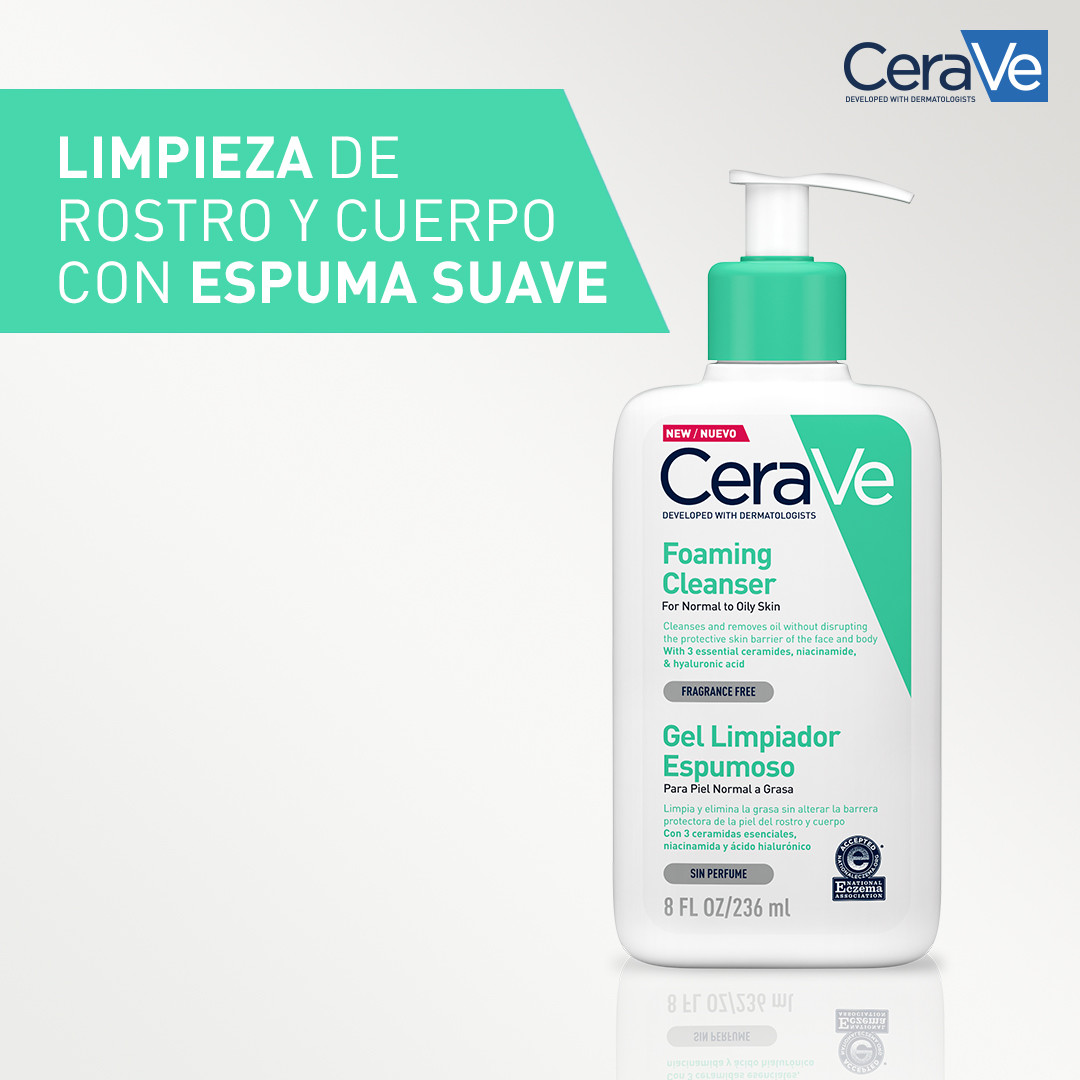 CeraVe gel limpiador espumoso - Imagen 2